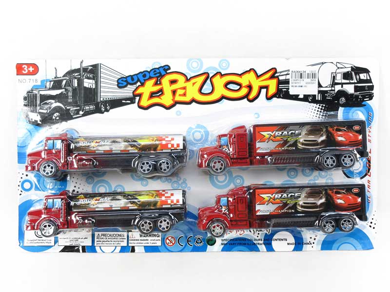 Pull Back Container Truck(4in1) toys