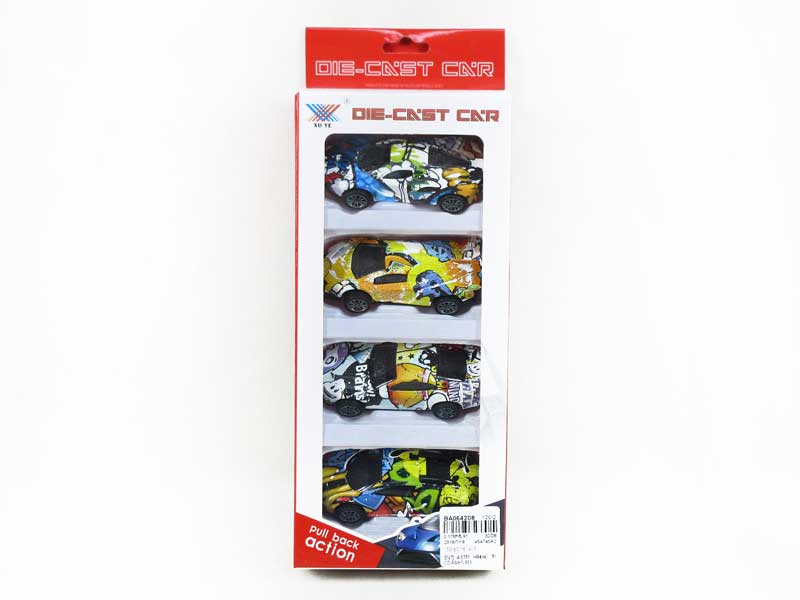 1:50 Die Cast Car Pull Back(4in1) toys