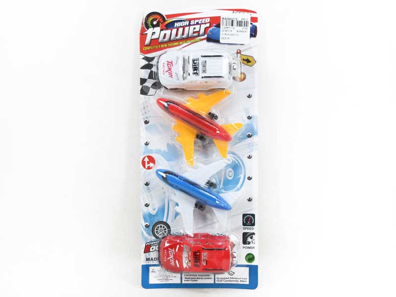 Pull Back Car & Airplane(4in1) toys