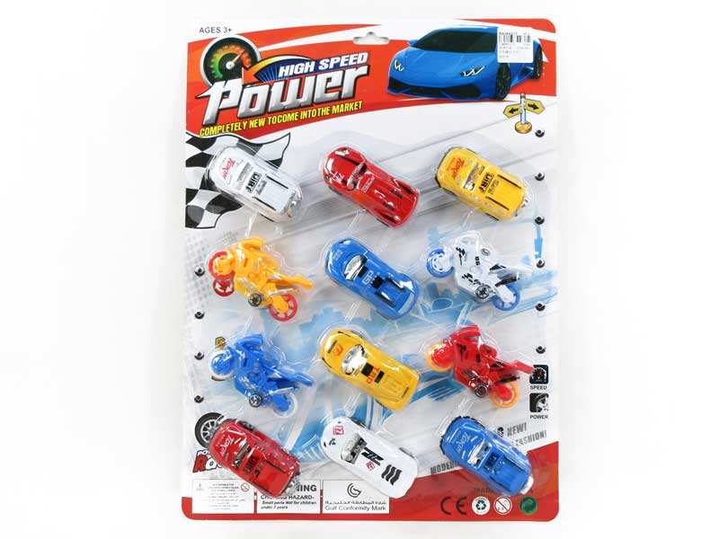Pull Back Car & Motorcycle(12in1) toys