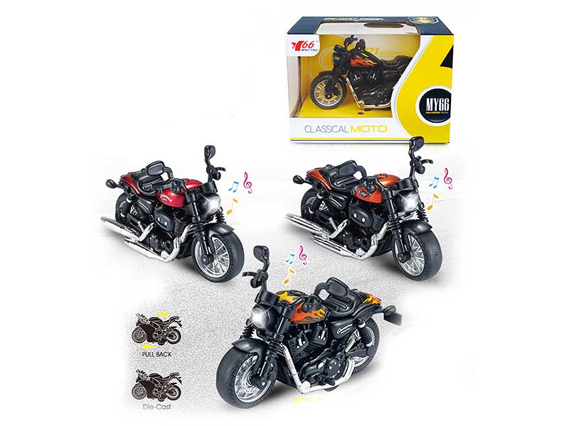 1:14 Die Cast Motorcycle Pull Back W/L_M toys