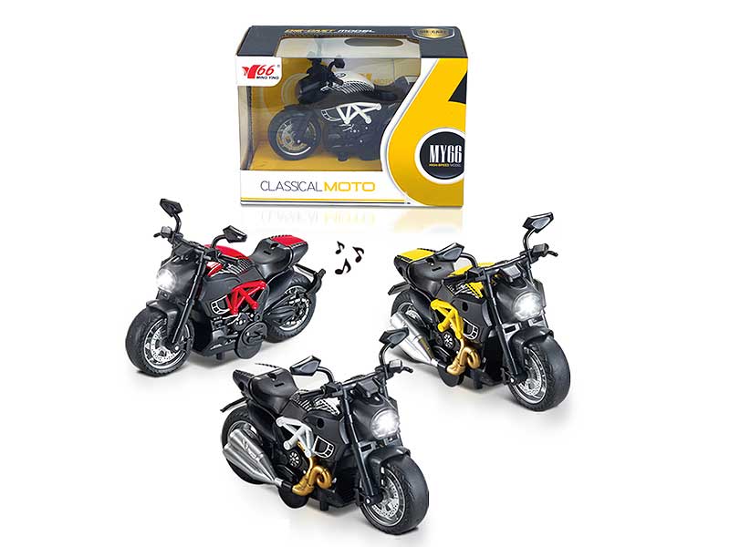1:14 Die Cast Motorcycle Pull Back W/L_M toys