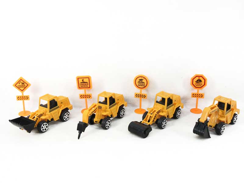 Pull Back Construction Truck W/Guide(4S) toys