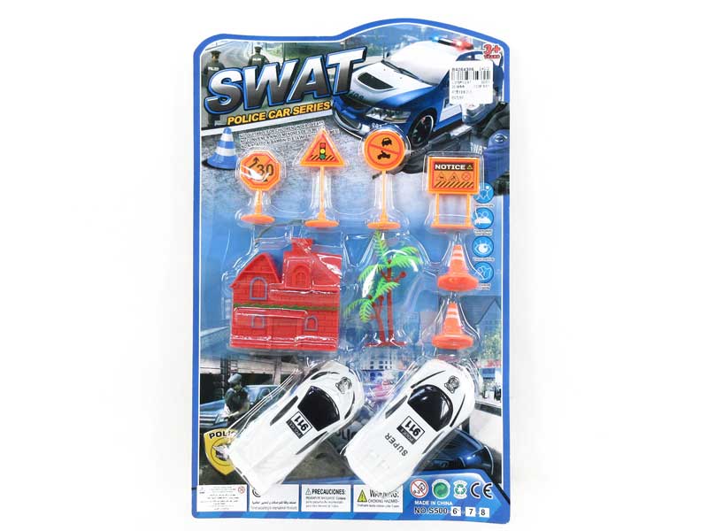 Pull Back Police Car Set(2in1) toys