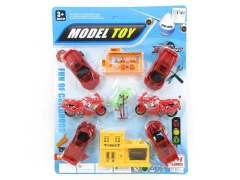 Pull Back Fire Engine Set(6in1)