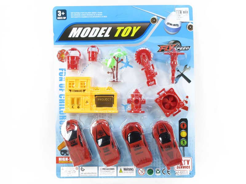 Pull Back Fire Engine Set(4in1) toys
