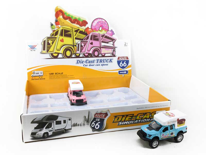 1:28 Die Cast Car Pull Back(12in1) toys