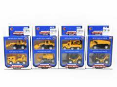 1:55 Die Cast Construction Truck Pull Back(2in1)