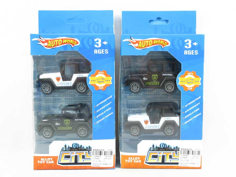 Die Cast Police Car Pull Back(2in1) toys