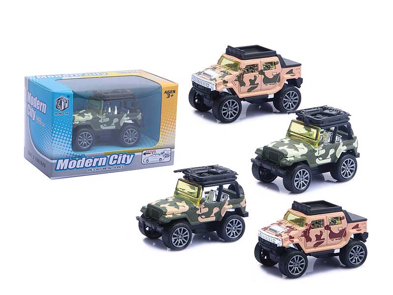 Die Cast Jeep Pull Back(2S4C) toys