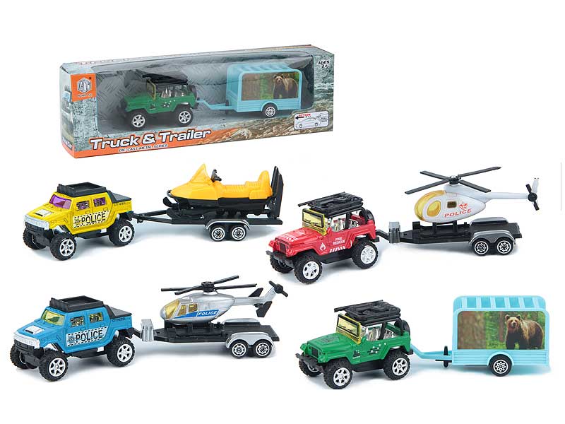 Die Cast Jeep Pull Back(4S4C) toys