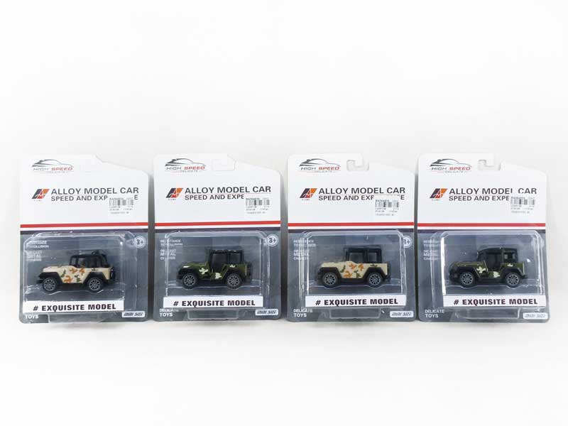 1:55 Die Cast Jeep Pull Back(4S) toys