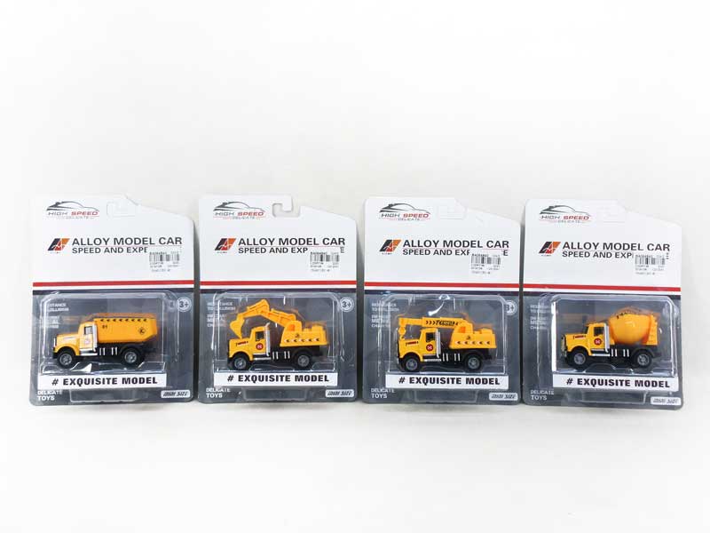 1:55 Die Cast Construction Truck Pull Back(4S) toys