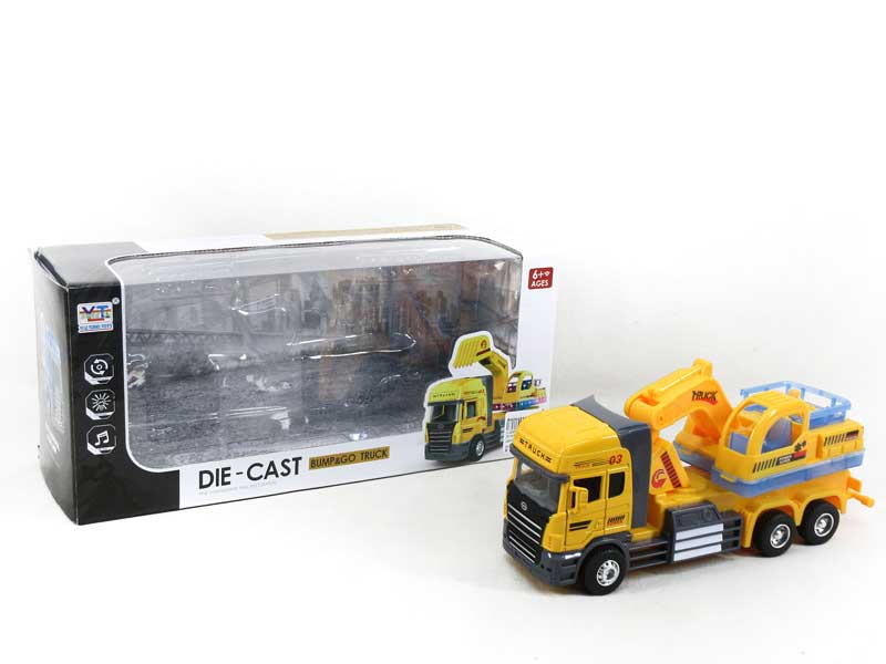 Die Cast Construction Truck Pull Back W/L_M toys