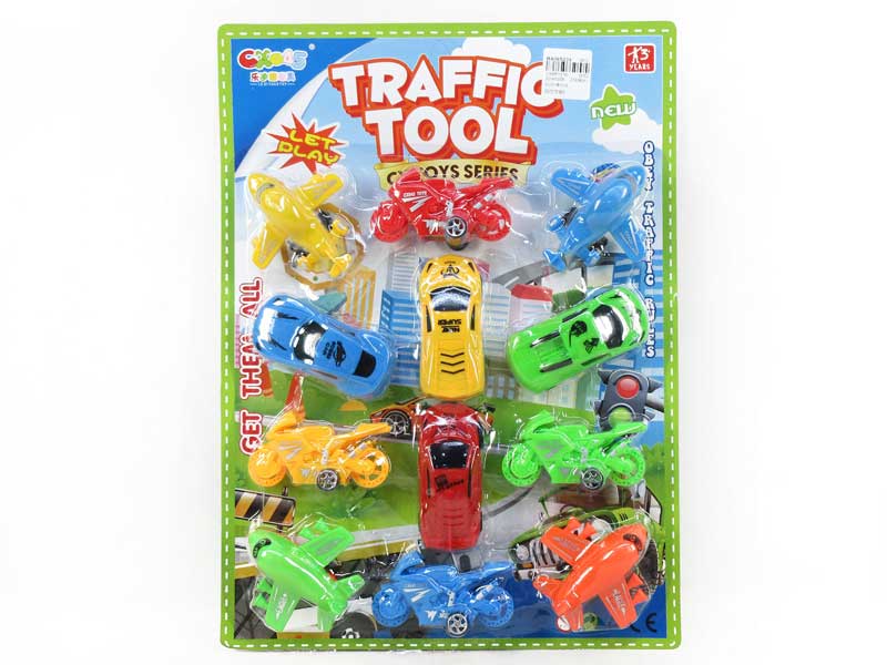 Pull Back Car & Motorcycle & Airplane toys