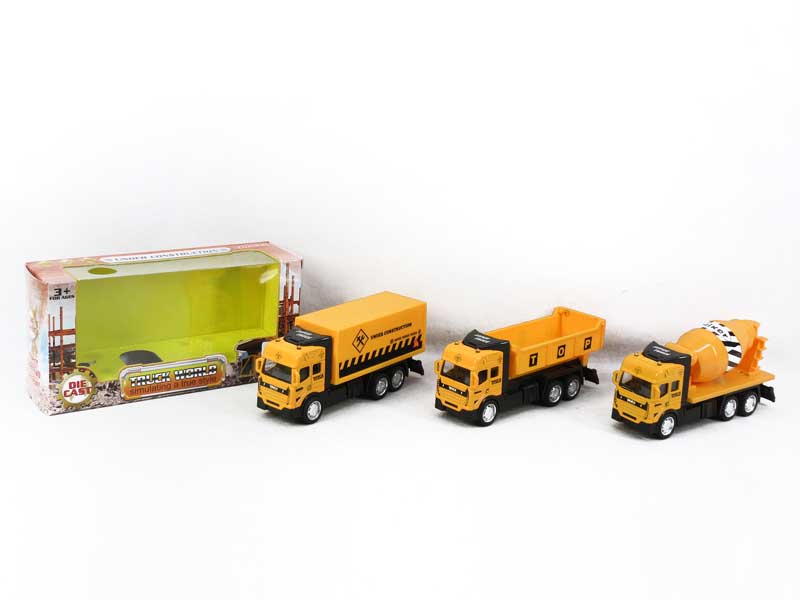 1:48 Die Cast Construction Truck Pull Back W/L_M(3S) toys