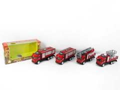 1:48 Die Cast Fire Engine Pull Back W/L_M(4S)
