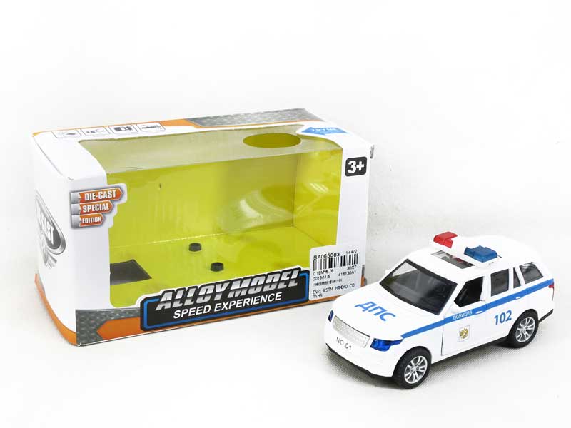 1:32 Metal Pull Back Police Car W/L_M toys