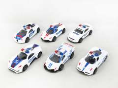 1:50 Die Cast Police Car Pull Back(6S)