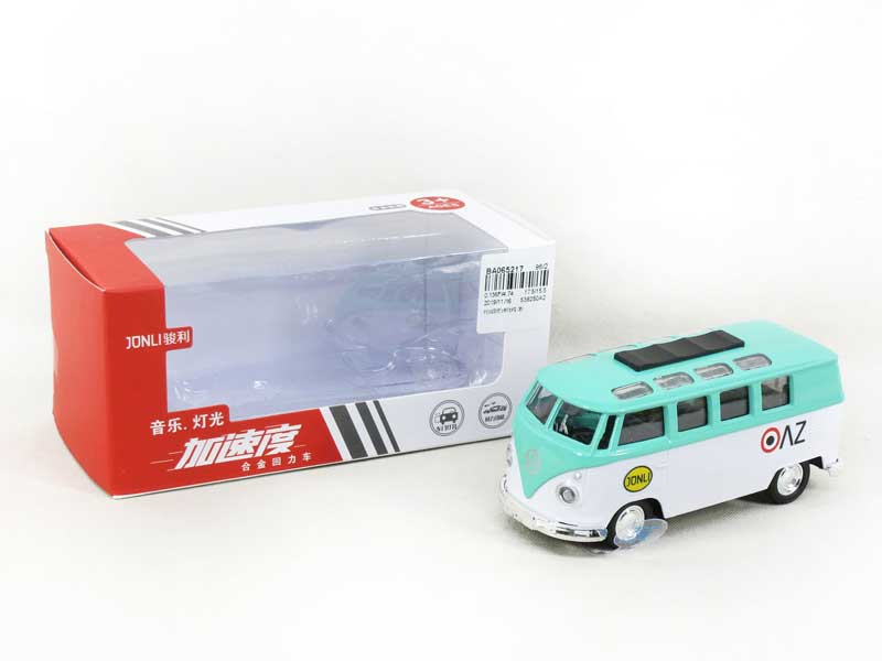 Die Cast Bus Pull Back W/L_S (3C) toys