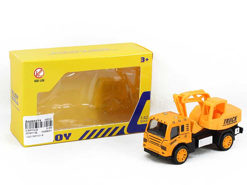 1:42 Die Cast Construction Truck Pull Back W/L_M(3S) toys