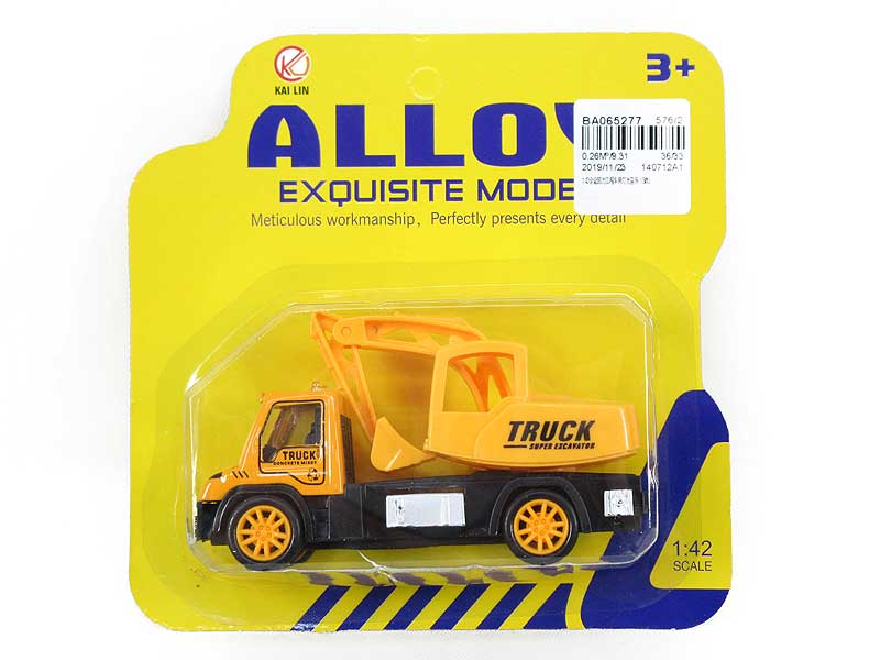 1:42 Die Cast Construction Truck Pull Back W/L_M(3S) toys