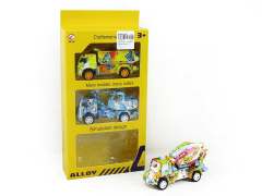 1:42 Die Cast Construction Truck Pull Back W/L_M(3in1)