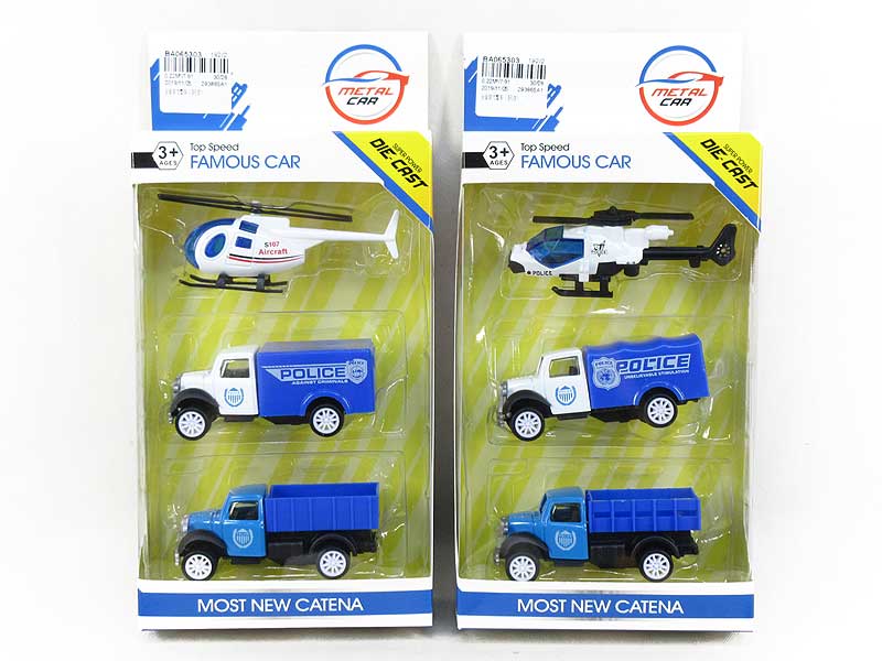 Die Cast Police Car Pull Back(3in1) toys