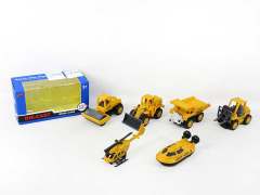 Die Cast Construction Truck Pull Back(6S)