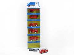 1:60 Die Cast Fire Engine Pull Back(6in1)