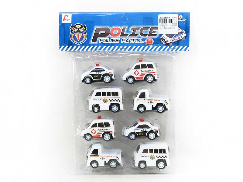 Pull Back Police Car(8in1) toys