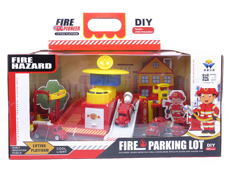 Pull Back Fire Engine Set W/L_S toys