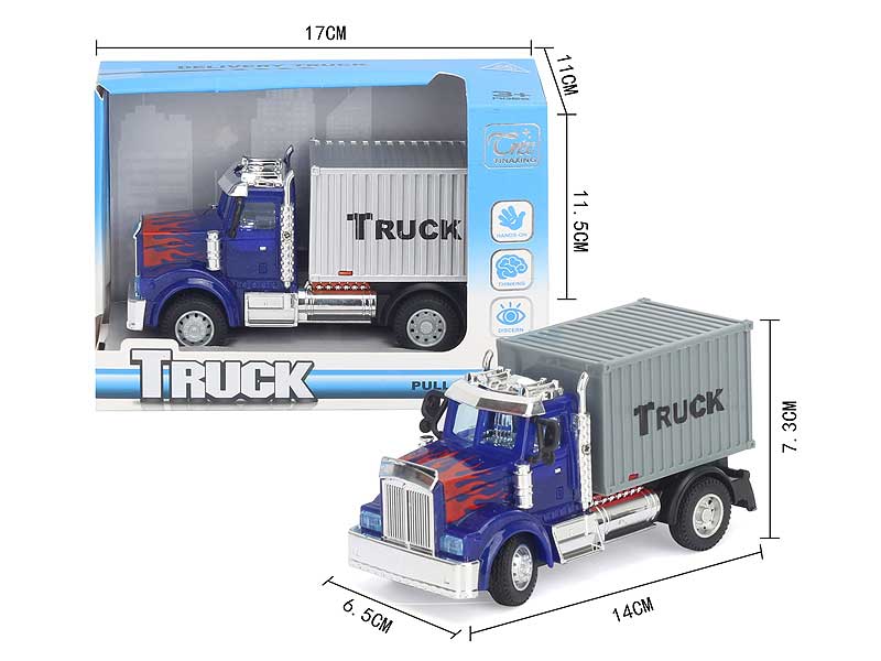 1:64 Pull Back Container Truck toys