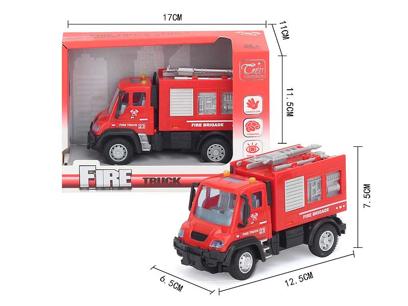 1:64 Pull Back Fire Engine toys