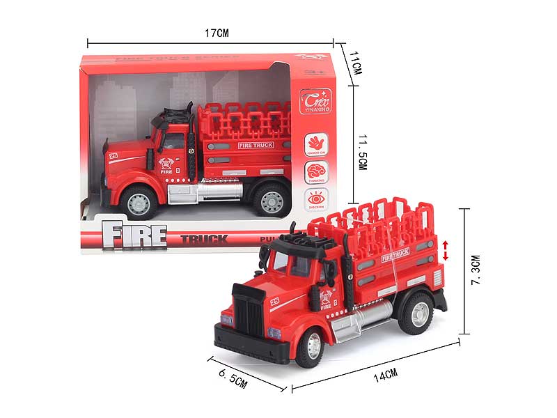 1:64 Pull Back Fire Engine toys