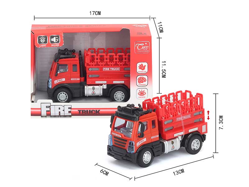 1:64 Pull Back Fire Engine toys