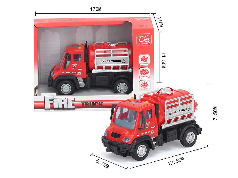 1:64 Pull Back Fire Engine toys