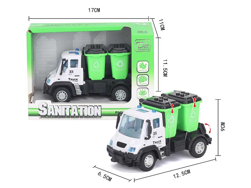 1:64 Pull Back Sanitation Truck toys