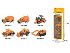 Die Cast Construction Truck Pull Back(6in1)