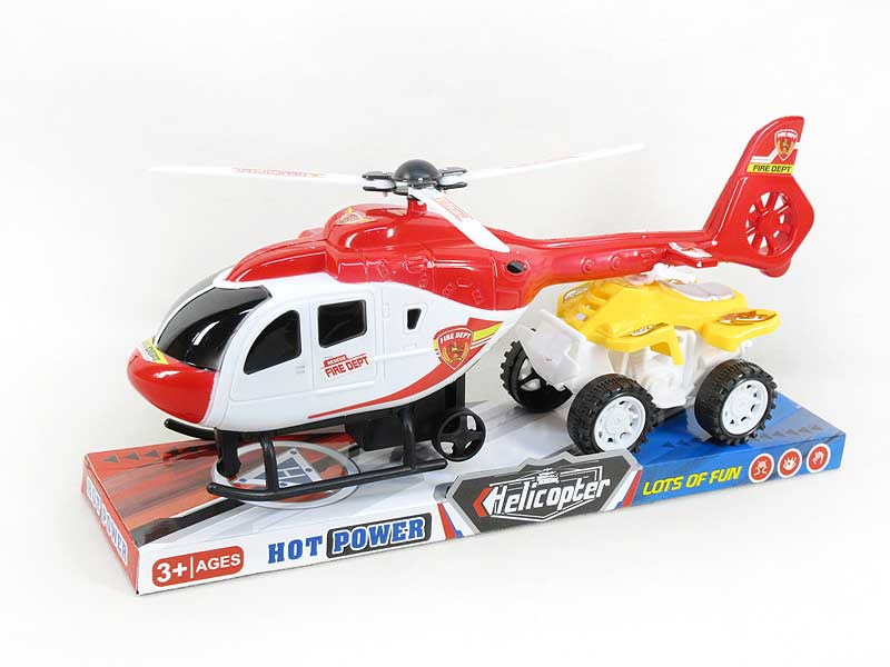 Pull Back Helicopter & Free Wheel Motorcycle toys