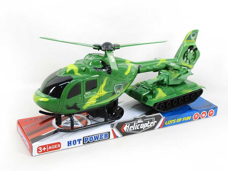 Pull Back Helicopter & Free Wheel Panzer toys