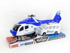 Pull Back Helicopter & Free Wheel Police Car
