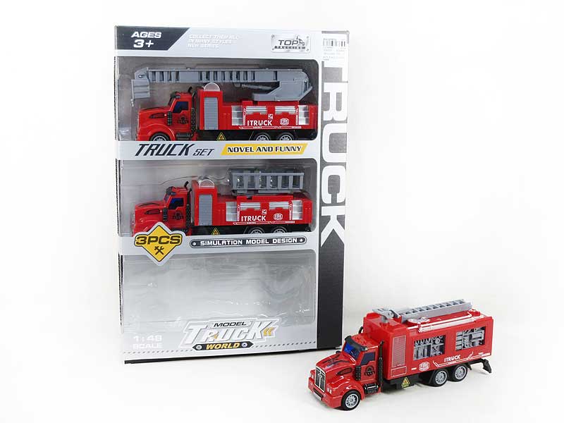 1:48 Pull Back Fire Engine(3in1) toys