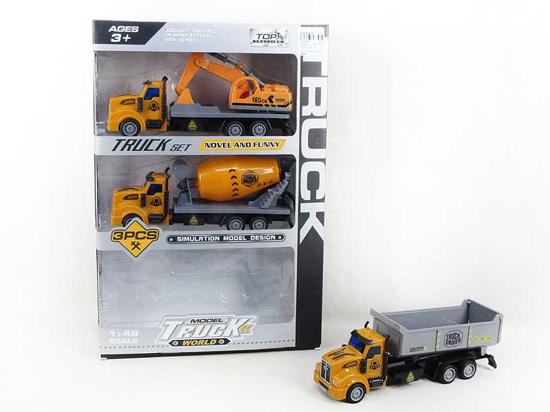 1:48 Pull Back Construction Truck(3in1) toys