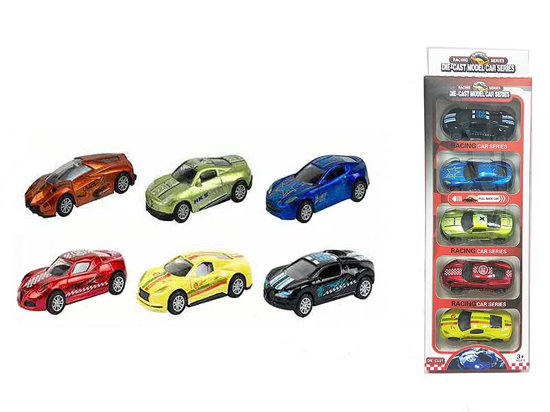 1:50 Die Cast Racing Car Pull Back(5in1) toys