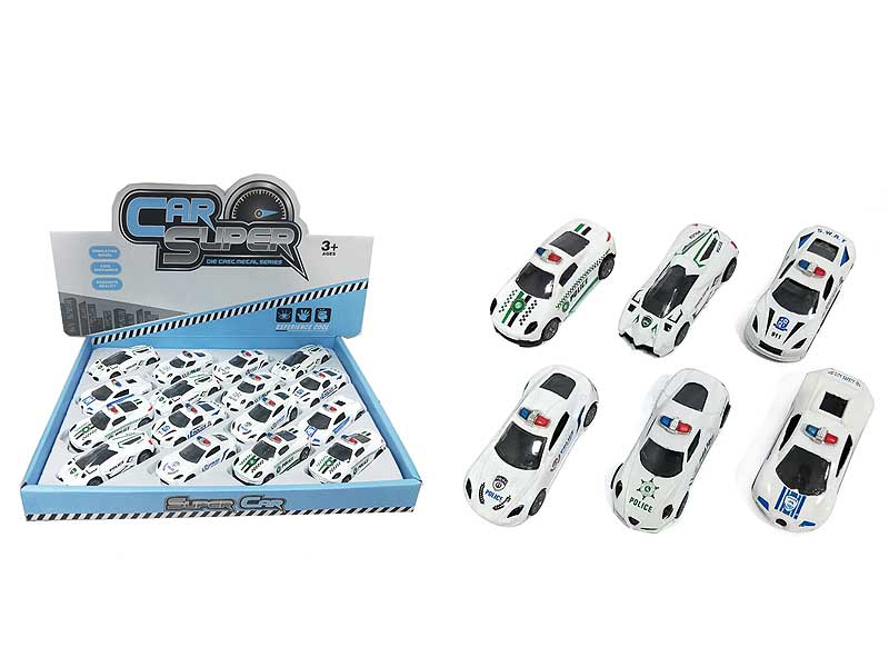 1:50 Die Cast Police Car Pull Back(16in1) toys