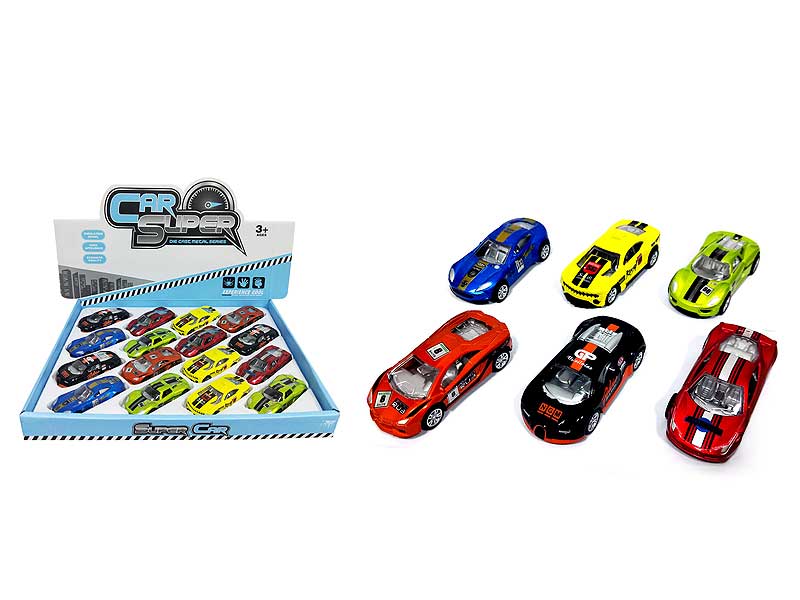 1:50 Die Cast Racing Car Pull Back(16in1) toys