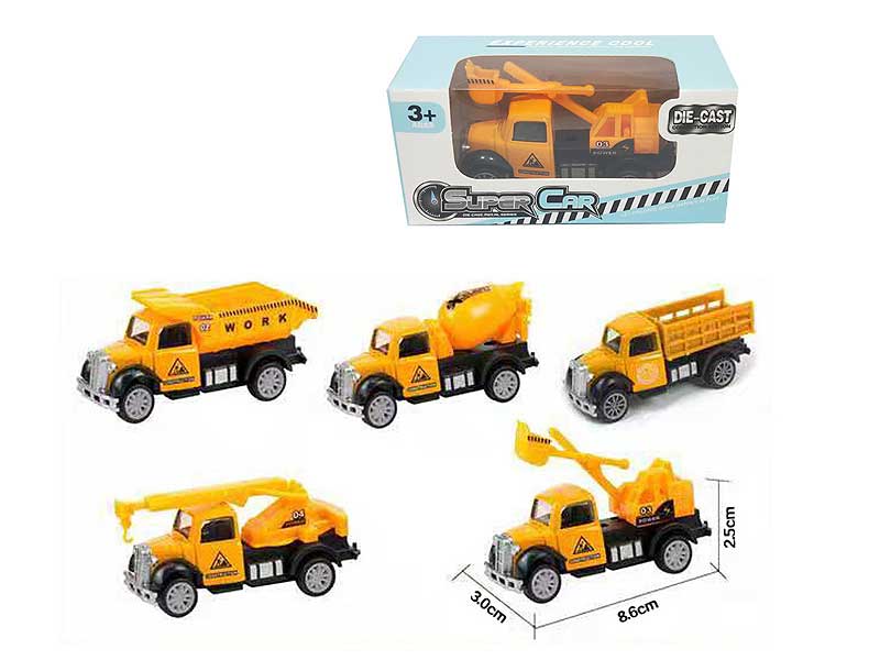 Die Cast Construction Truck Pull Back(5S) toys