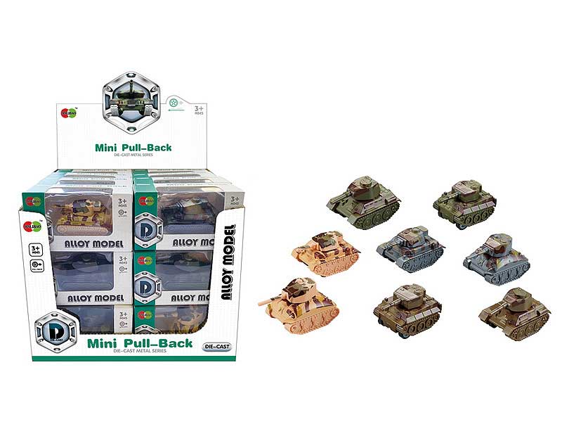 Die Cast Tank Pull Back(24in1) toys