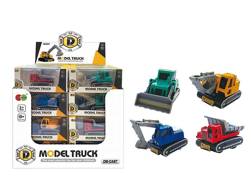 Die Cast Construction Truck Pull Back(24in1) toys